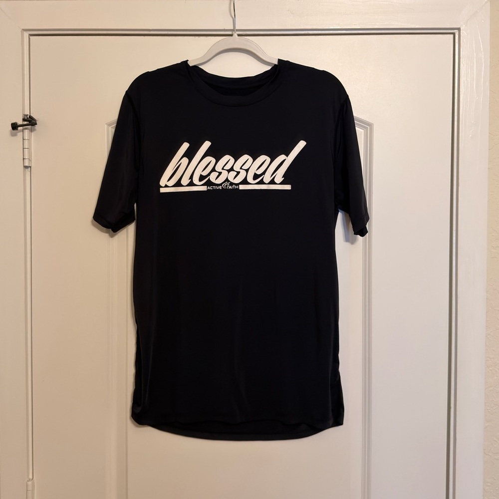 Active Faith “Blessed” Dry-Fit Shirt Black Medium